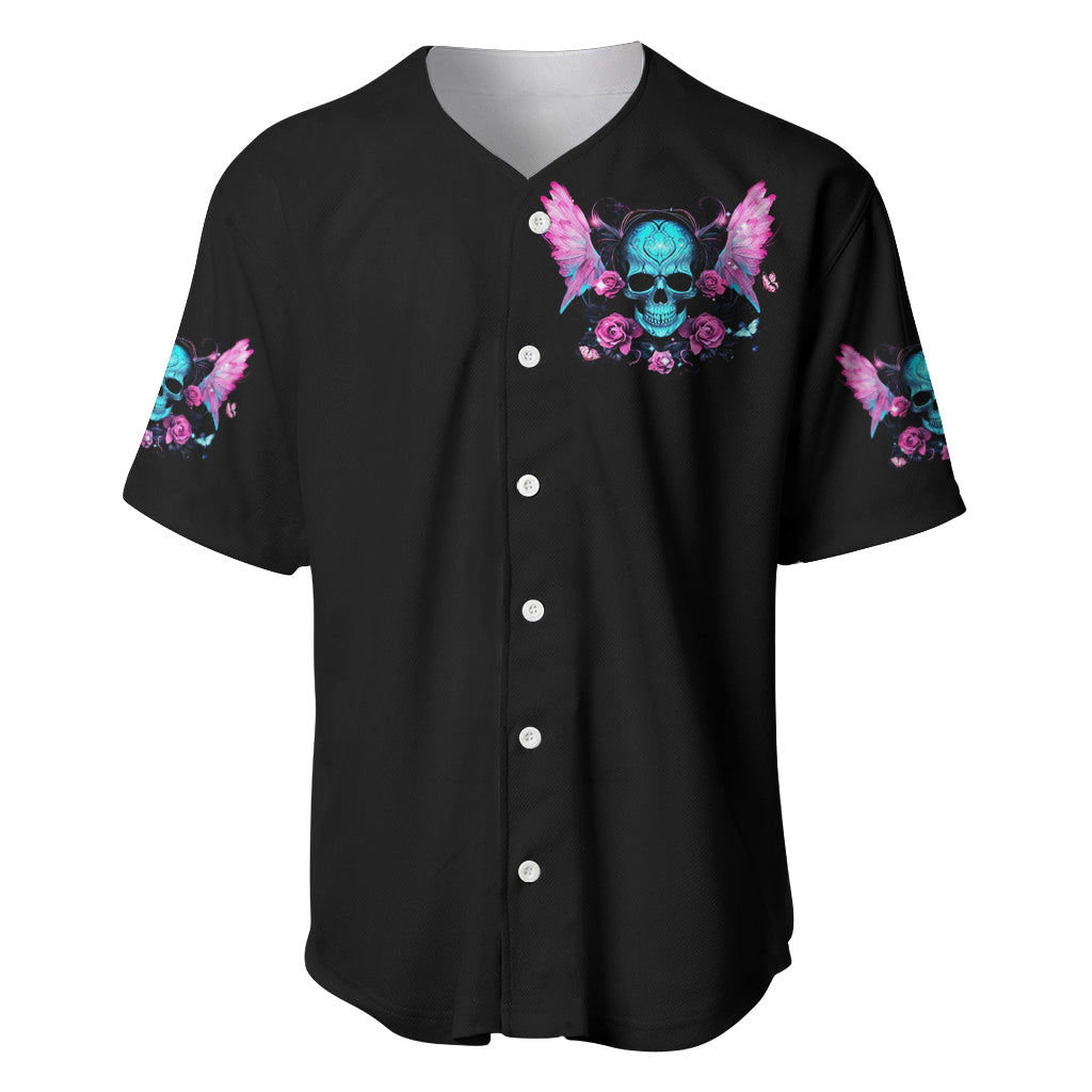 Fairy Skull The Good Girl In Me Baseball Jersey Fairy Skull The Good Girl In Me Baseball Jersey