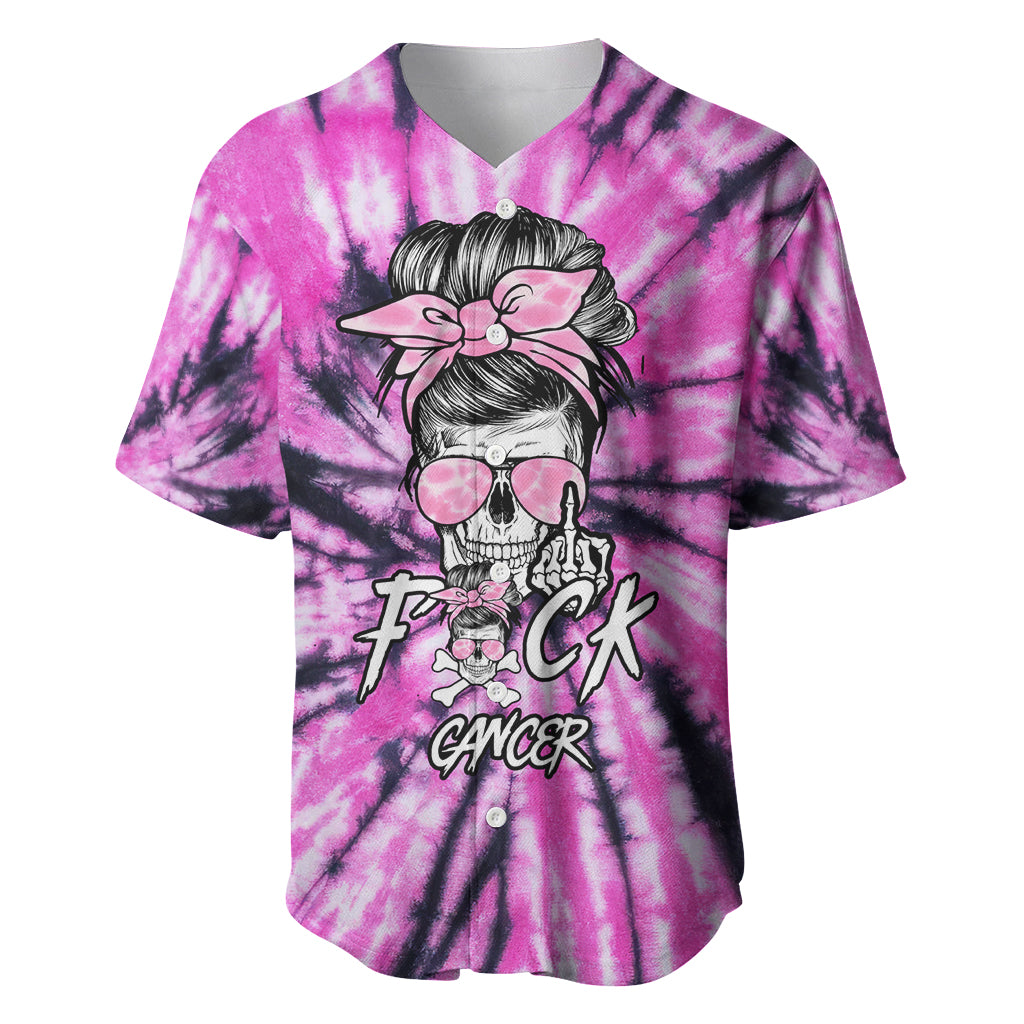 Fcks Cancer Skull Tie Dye Baseball Jersey Fcks Cancer Skull Tie Dye Baseball Jersey