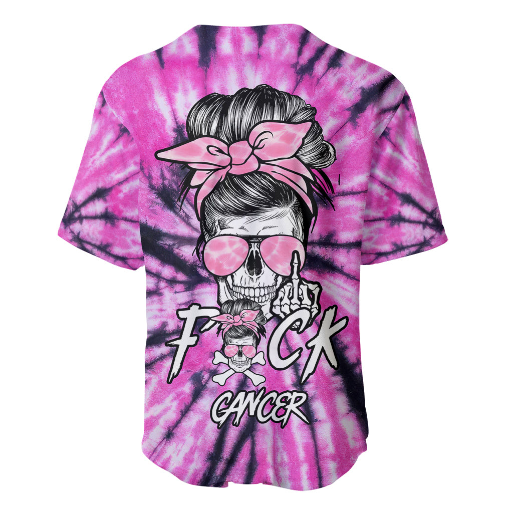 Fcks Cancer Skull Tie Dye Baseball Jersey Fcks Cancer Skull Tie Dye Baseball Jersey