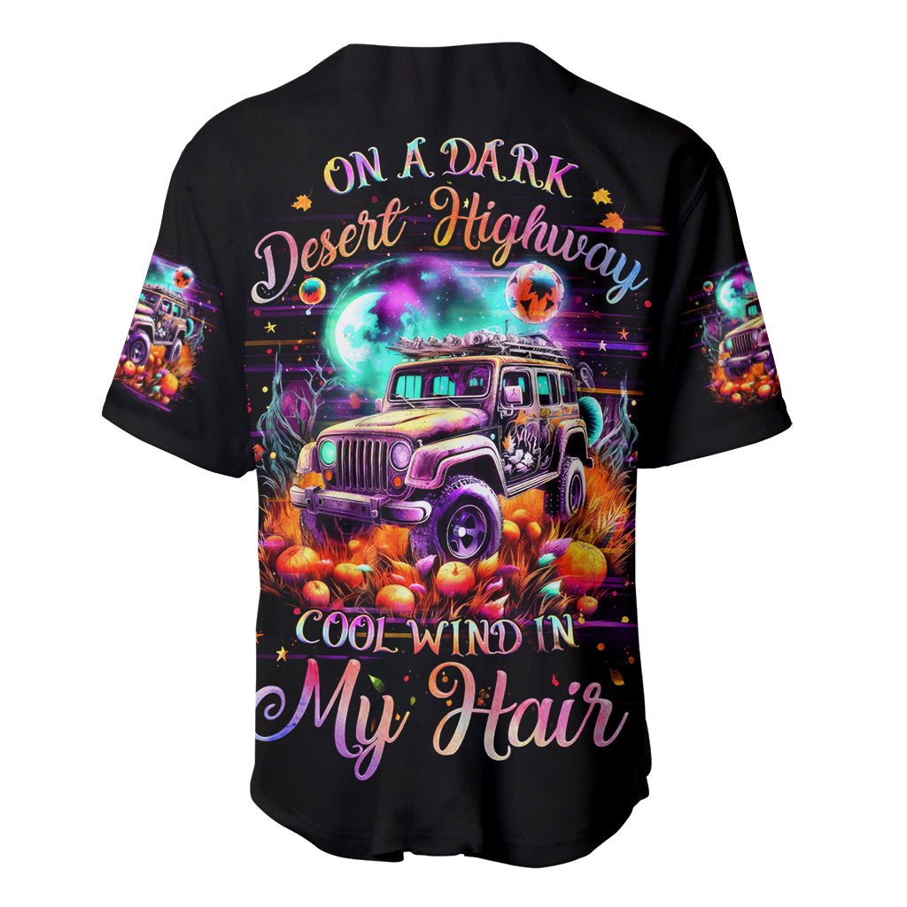 Field Jeep On A Dark Desert Highway Baseball Jersey Field Jeep On A Dark Desert Highway Baseball Jersey