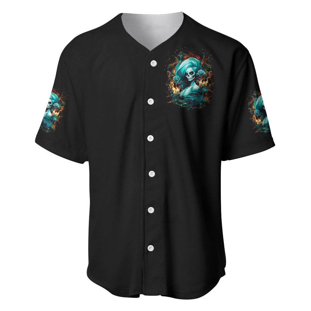 Flame Girl Skull Assuming I Was Like Baseball Jersey Flame Girl Skull Assuming I Was Like Baseball Jersey