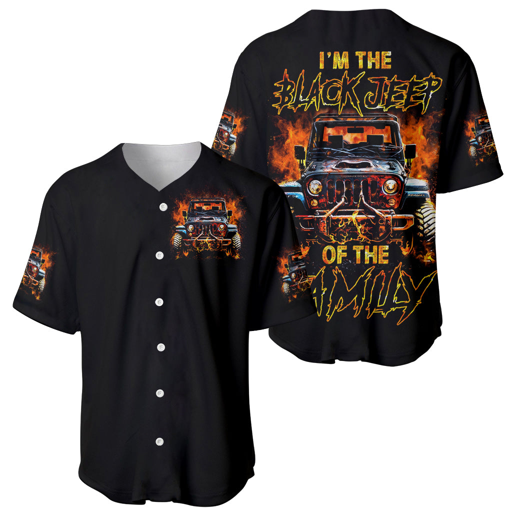Flame Jeep Baseball Jersey Flame Jeep Baseball Jersey