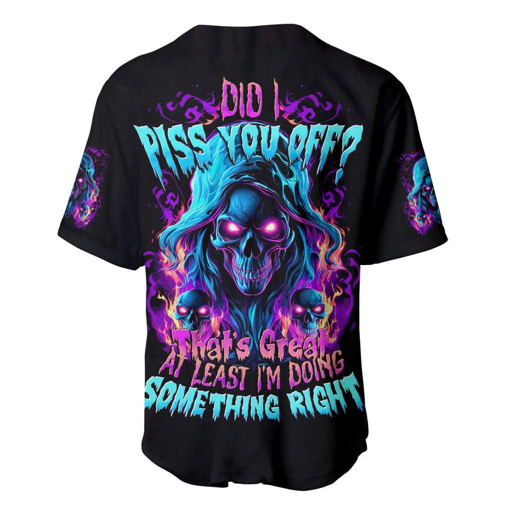 Flame Skull Did I Piss You Off Baseball Jersey Flame Skull Did I Piss You Off Baseball Jersey