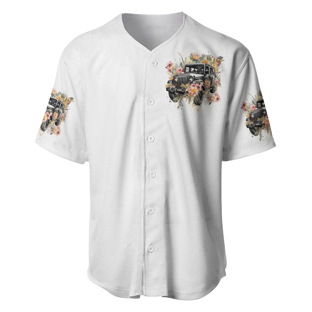 Flower Jeep I Work Hard So My Baseball Jersey Flower Jeep I Work Hard So My Baseball Jersey
