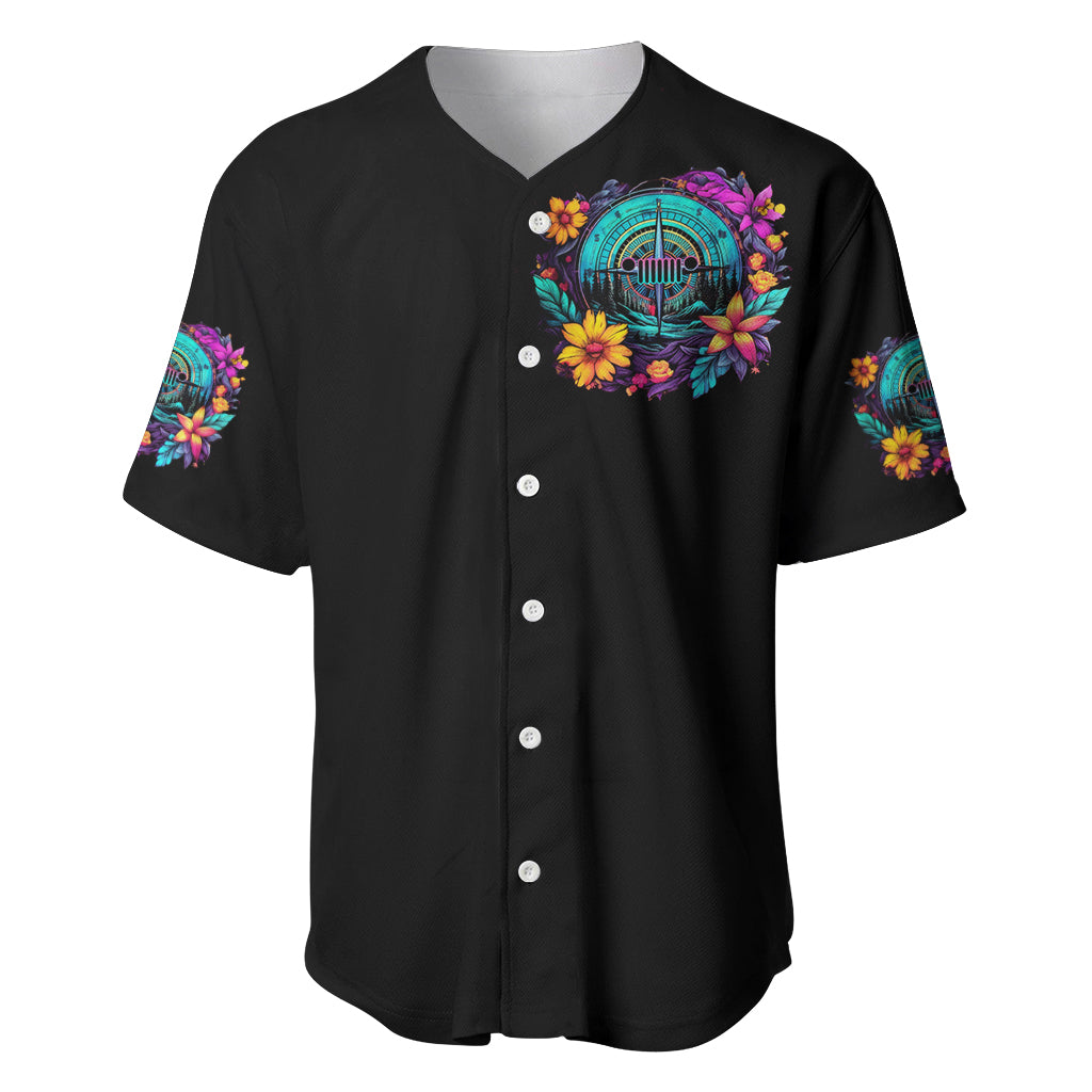 Flower Jeep Not All Who Wander Are Baseball Jersey Flower Jeep Not All Who Wander Are Baseball Jersey