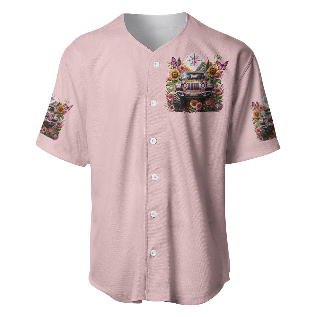 Flower Jeep Not All Who Wander Are_1 Baseball Jersey Flower Jeep Not All Who Wander Are_1 Baseball Jersey