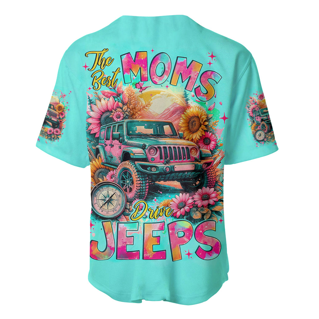 Flower Jeep The Best Moms Drive Jeeps Baseball Jersey Flower Jeep The Best Moms Drive Jeeps Baseball Jersey