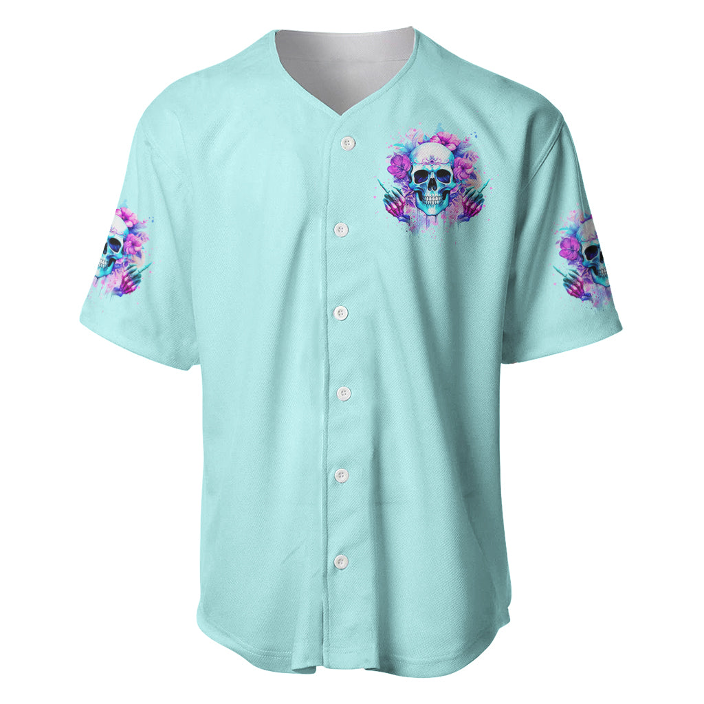 Flower Skull Angel Im A Bitch With Baseball Jersey Flower Skull Angel Im A Bitch With Baseball Jersey
