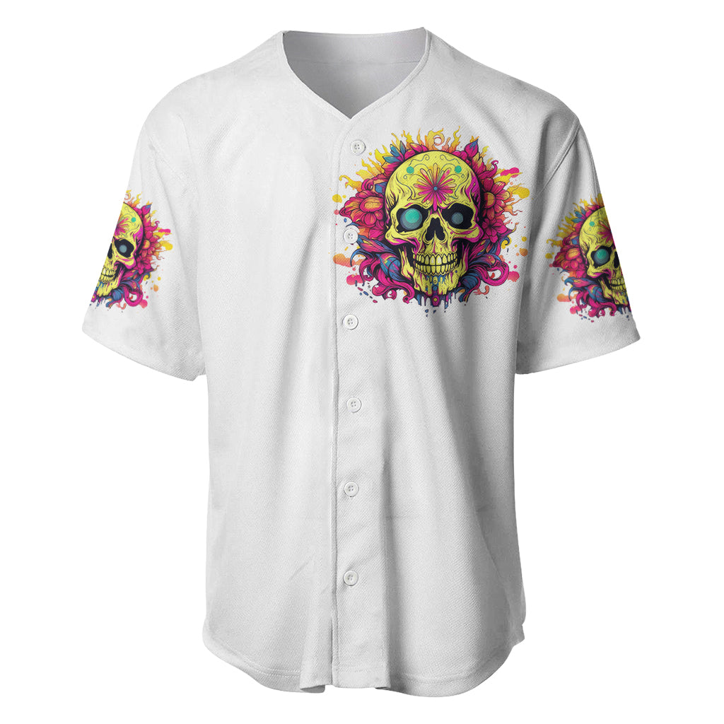 Flower Skull Judge Me When Youre Perfect Baseball Jersey Flower Skull Judge Me When Youre Perfect Baseball Jersey