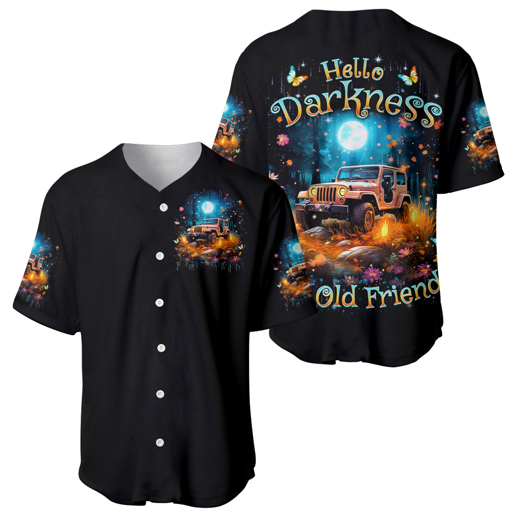 Forest Jeep Hello Darkness My Old Friend Baseball Jersey Forest Jeep Hello Darkness My Old Friend Baseball Jersey