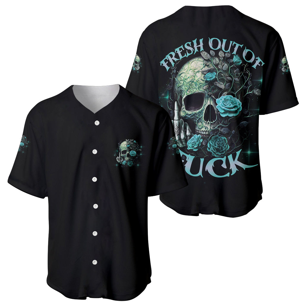 Fresh Out Of F Skull Rose Baseball Jersey Fresh Out Of F Skull Rose Baseball Jersey