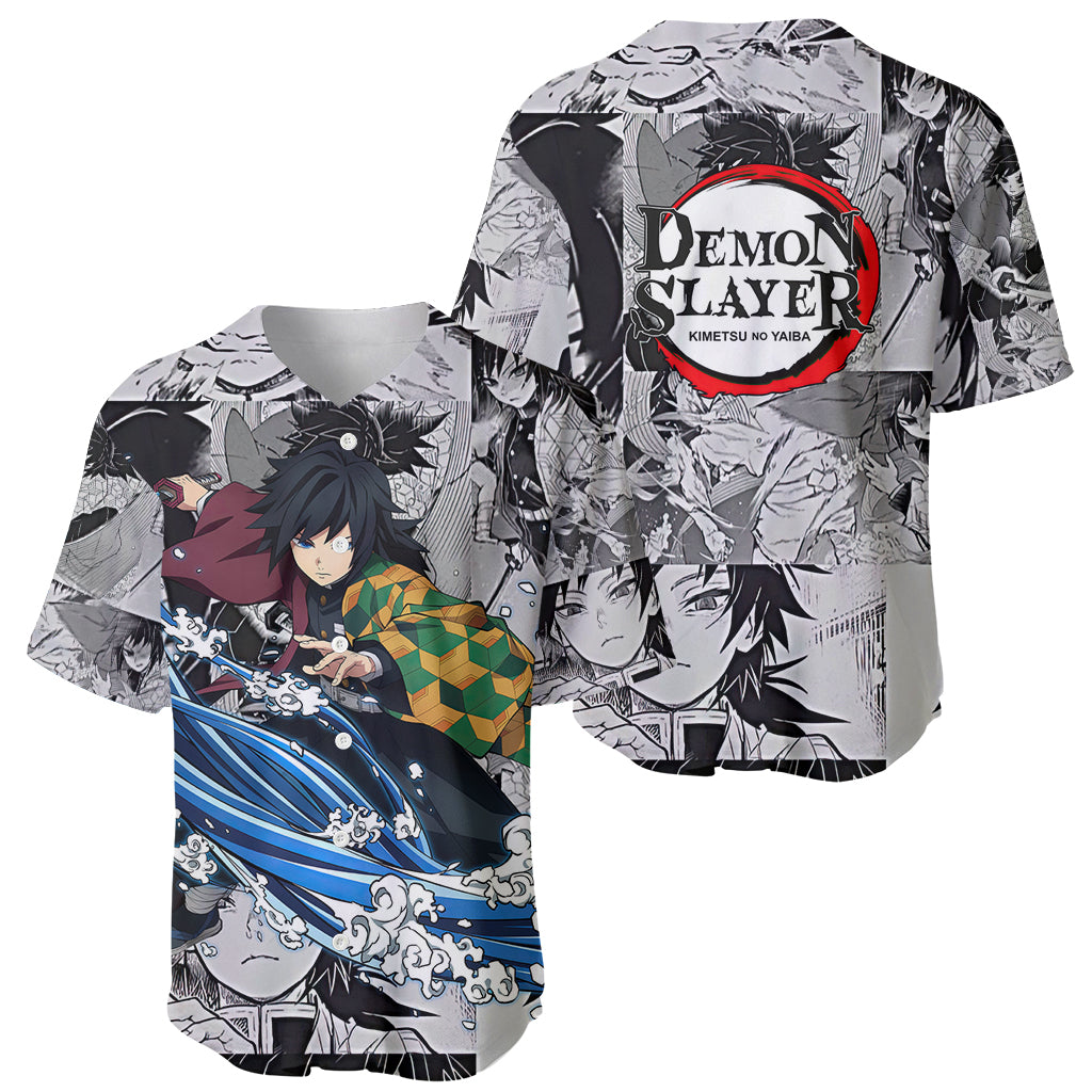 Giyu Tomioka Demon Slayer Anime Mixed Baseball Jersey Giyu Tomioka Demon Slayer Anime Mixed Baseball Jersey