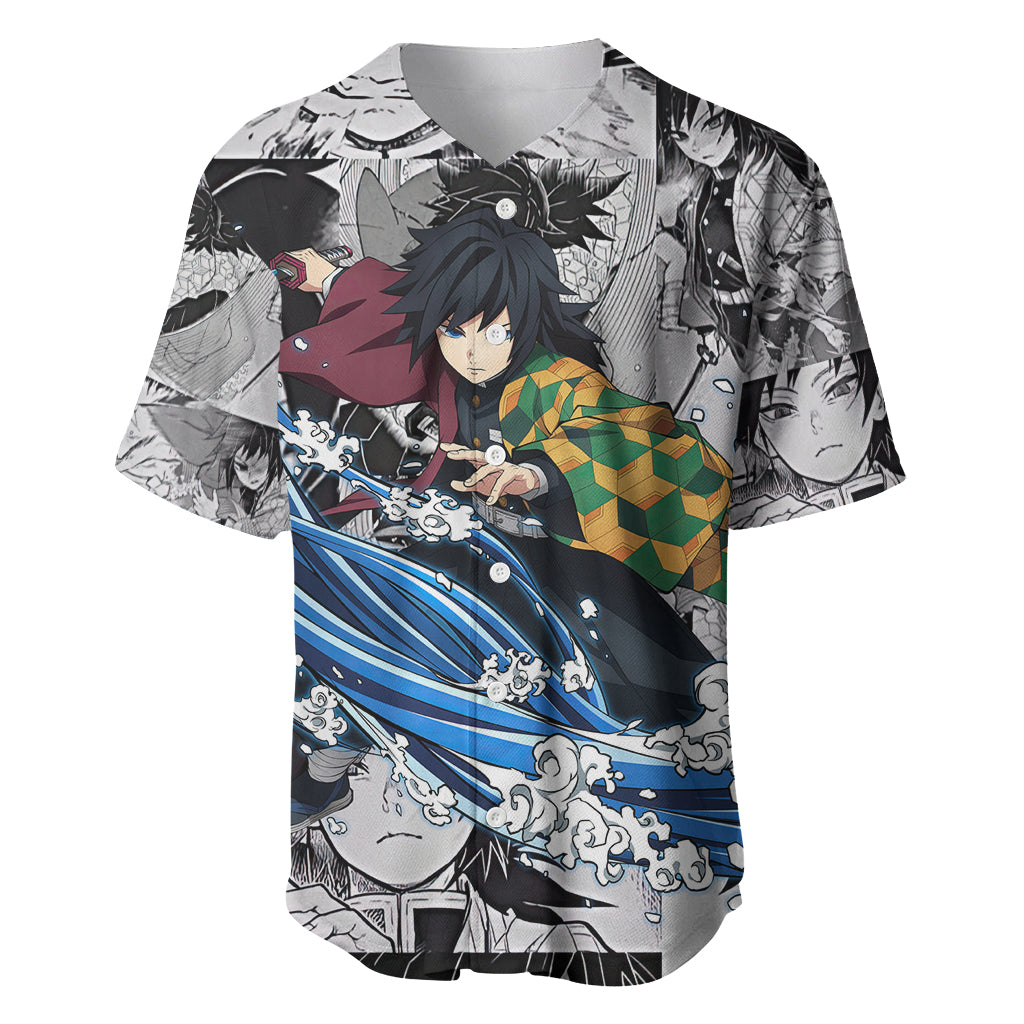 Giyu Tomioka Demon Slayer Anime Mixed Baseball Jersey Giyu Tomioka Demon Slayer Anime Mixed Baseball Jersey