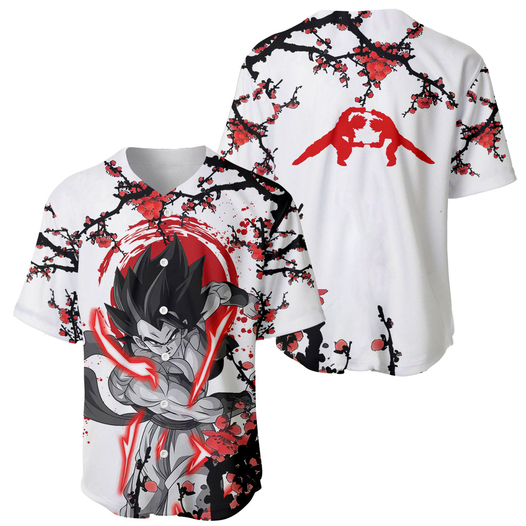 Gogeta Japan Style Anime Baseball Jersey Gogeta Japan Style Anime Baseball Jersey