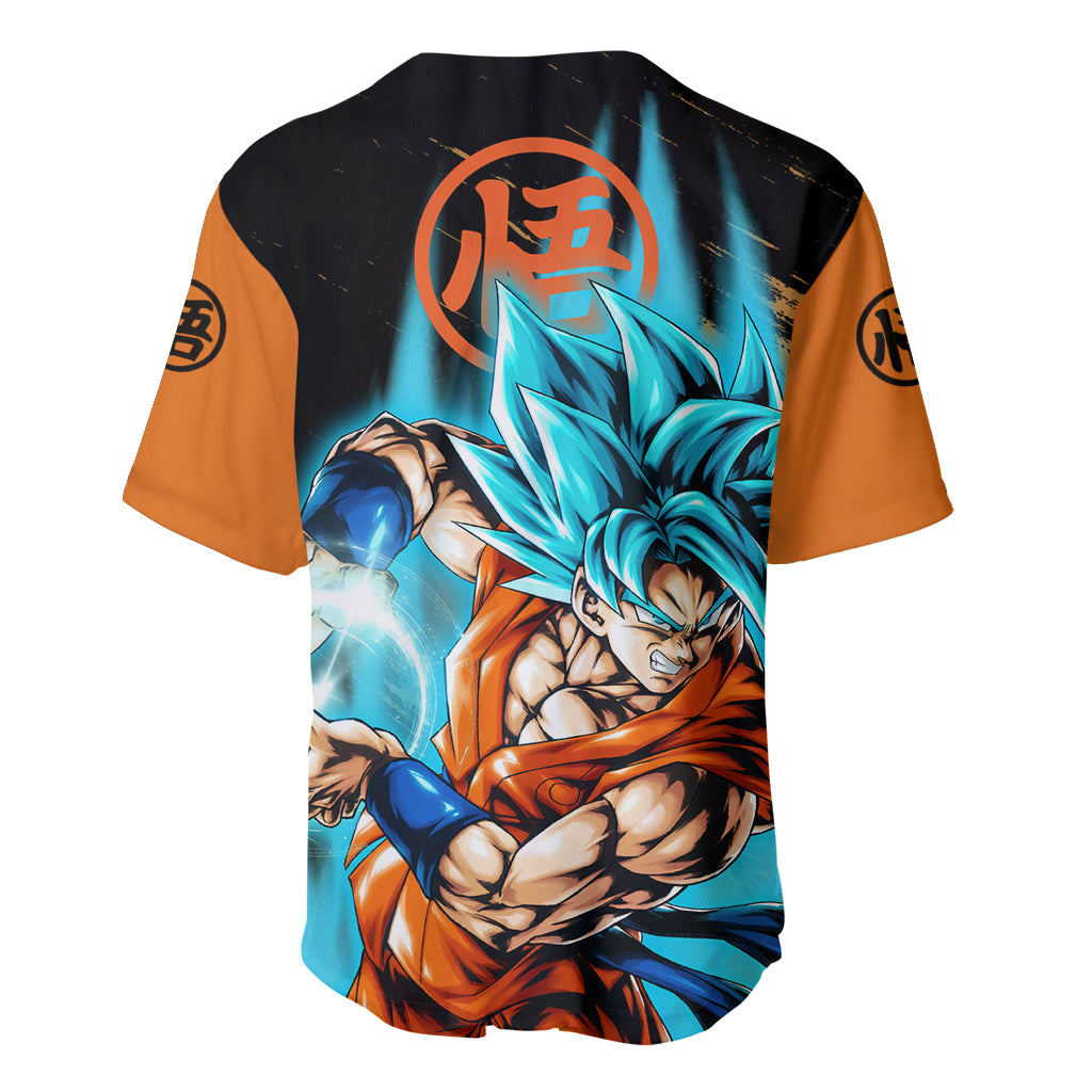 Goku Blue Anime Dragon Ball Baseball Jersey Goku Blue Anime Dragon Ball Baseball Jersey