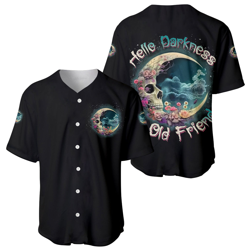 Hello Darkness My Old Friend Crescent Moon Baseball Jersey Hello Darkness My Old Friend Crescent Moon Baseball Jersey