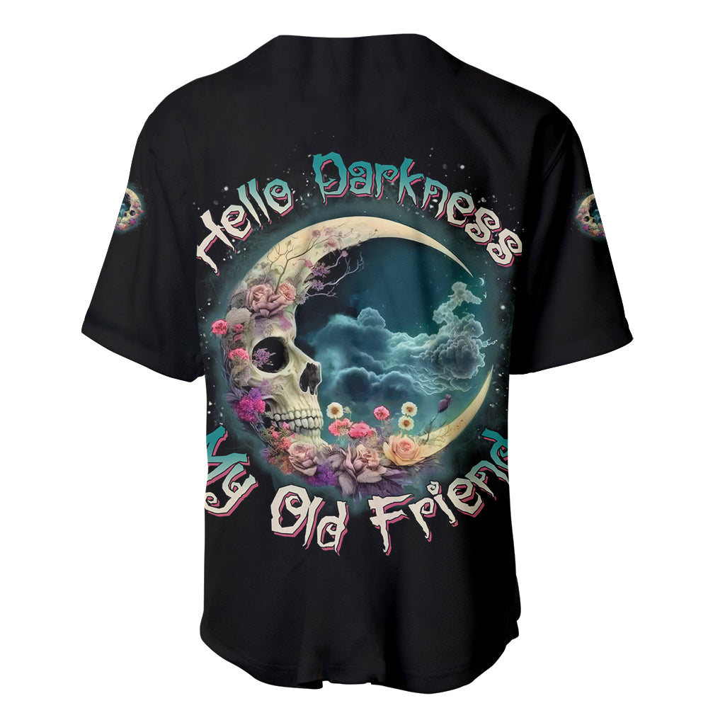 Hello Darkness My Old Friend Crescent Moon Baseball Jersey Hello Darkness My Old Friend Crescent Moon Baseball Jersey