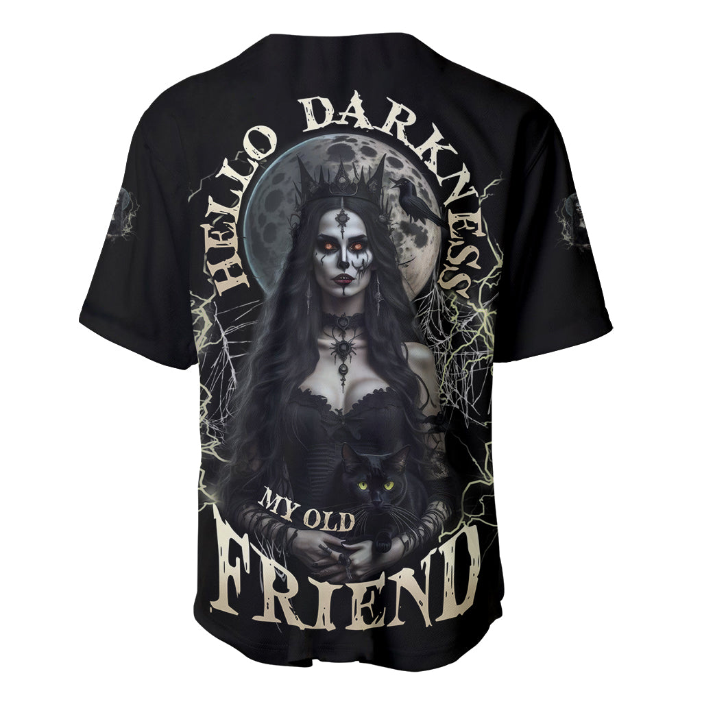 Hello Darkness My Old Friend Halloween Witch Baseball Jersey Hello Darkness My Old Friend Halloween Witch Baseball Jersey