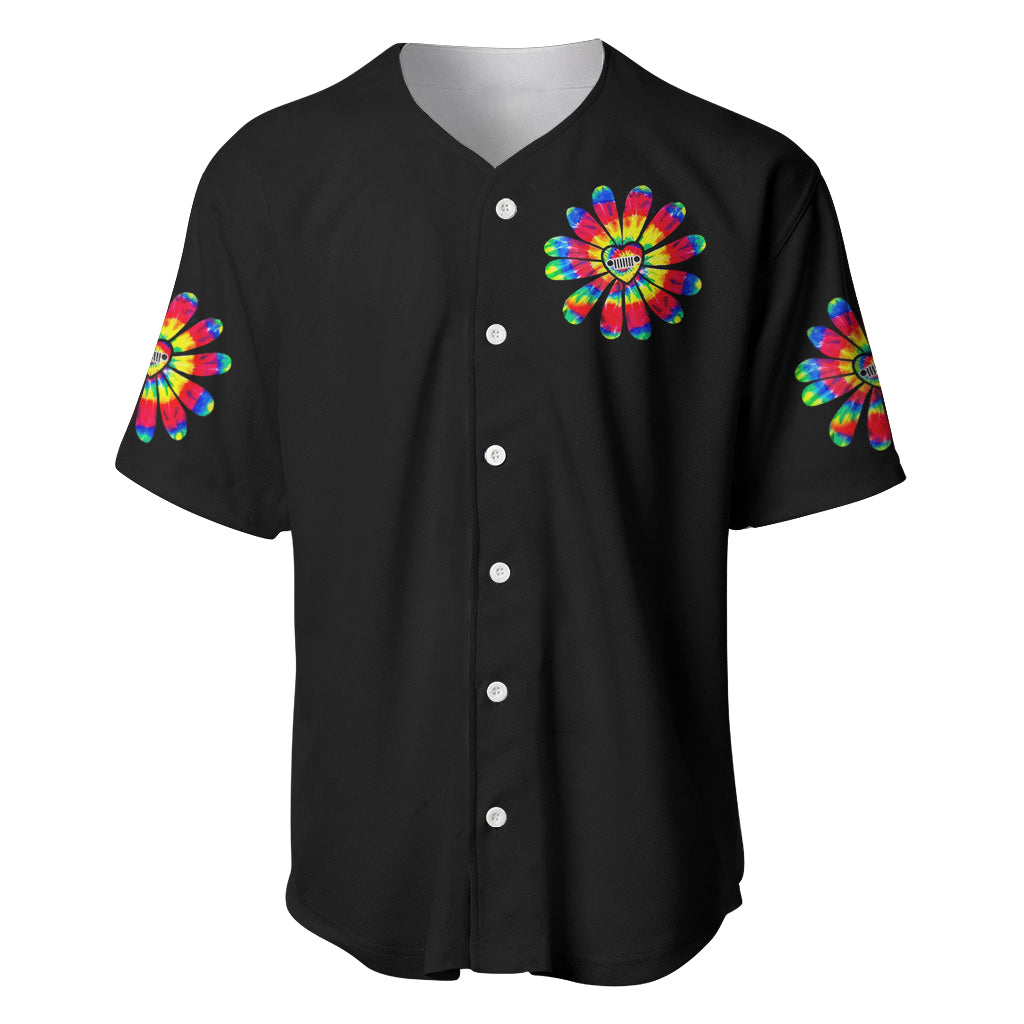 Hippie Jeep Daisy Jeep Girl Baseball Jersey Hippie Jeep Daisy Jeep Girl Baseball Jersey