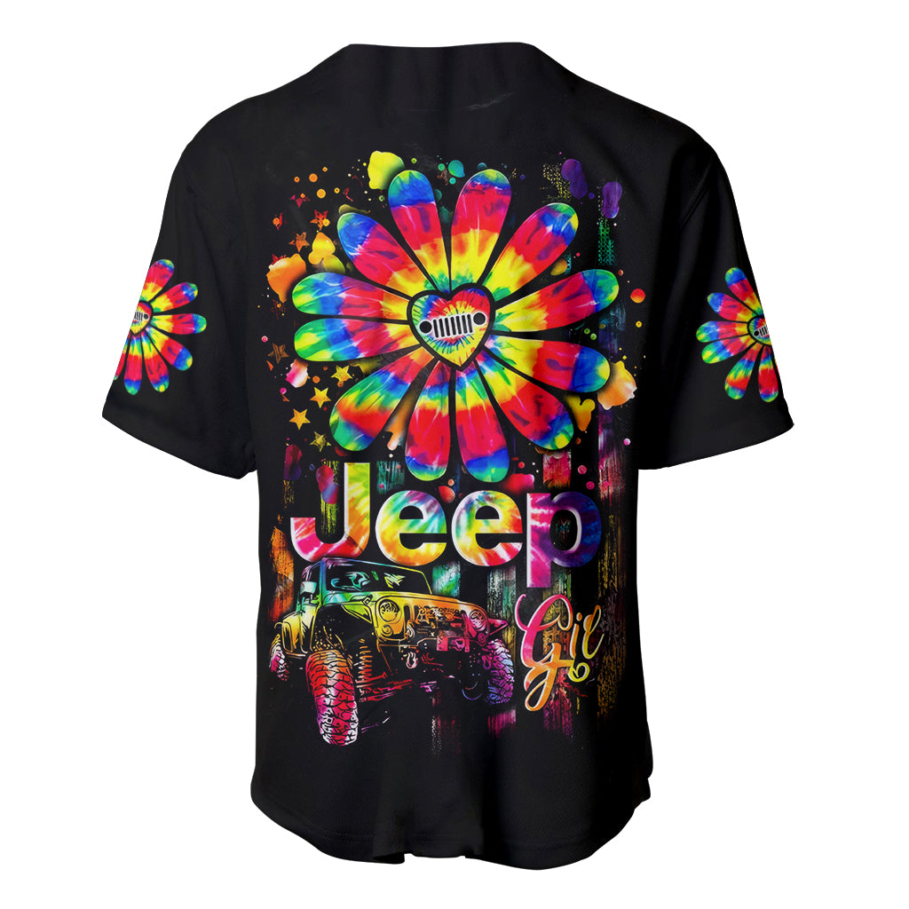 Hippie Jeep Daisy Jeep Girl Baseball Jersey Hippie Jeep Daisy Jeep Girl Baseball Jersey