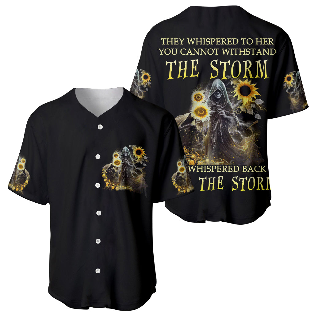 I Am The Storm Reaper Sunflower Roses Baseball Jersey I Am The Storm Reaper Sunflower Roses Baseball Jersey