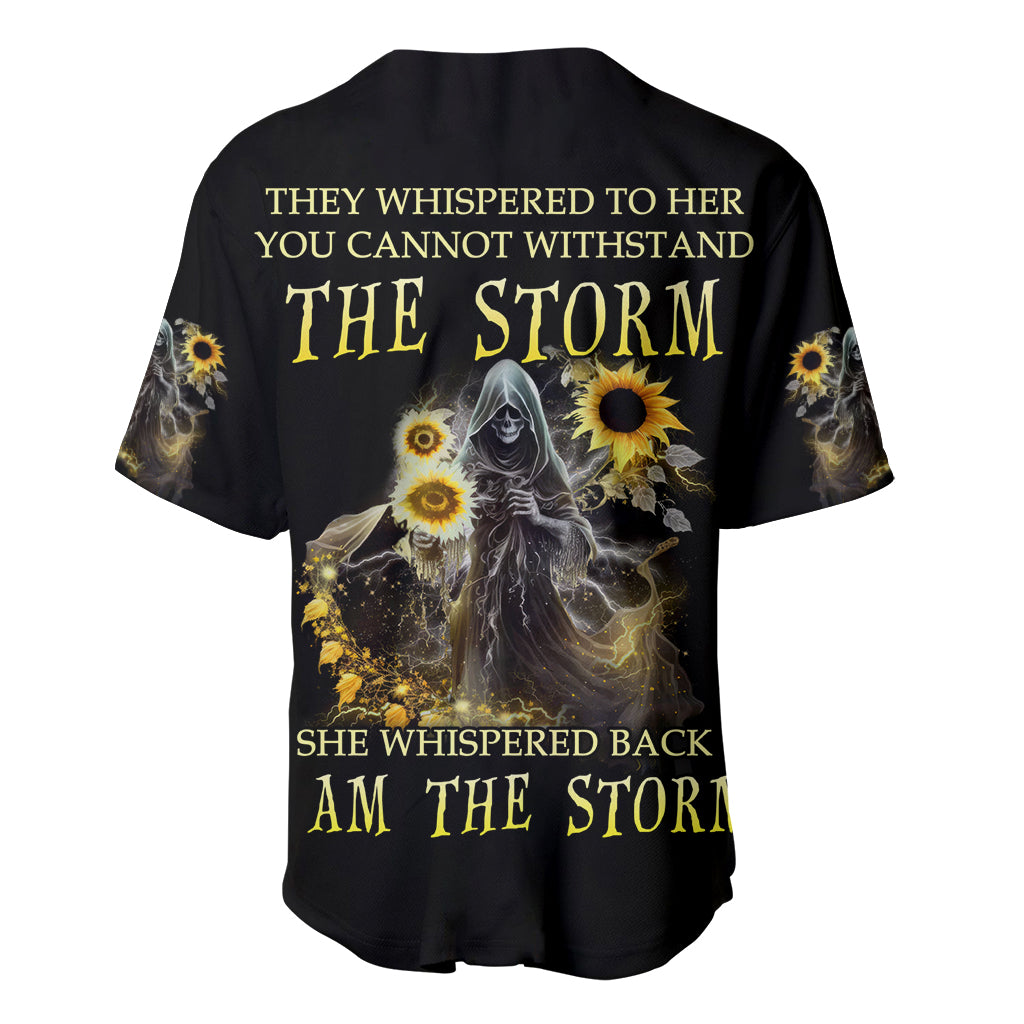 I Am The Storm Reaper Sunflower Roses_1 Baseball Jersey I Am The Storm Reaper Sunflower Roses_1 Baseball Jersey