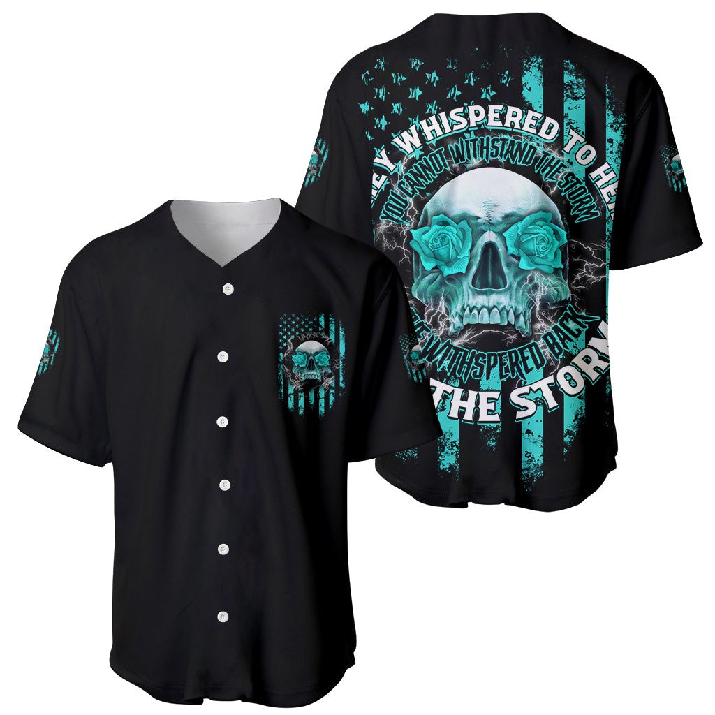 I Am The Storm Skul Baseball Jersey I Am The Storm Skul Baseball Jersey