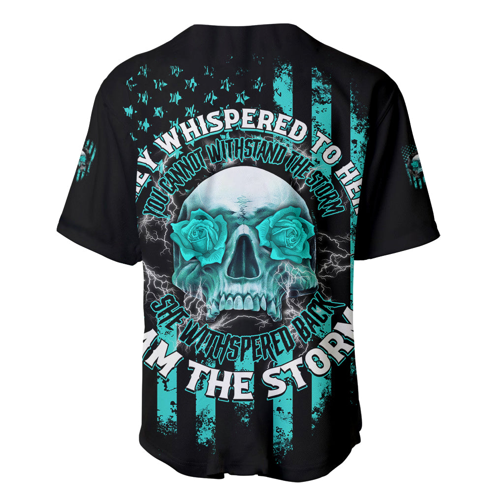 I Am The Storm Skul Baseball Jersey I Am The Storm Skul Baseball Jersey