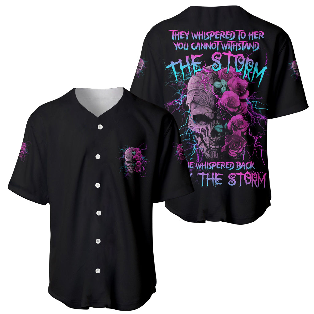I Am The Storm Skull Rose Baseball Jersey I Am The Storm Skull Rose Baseball Jersey