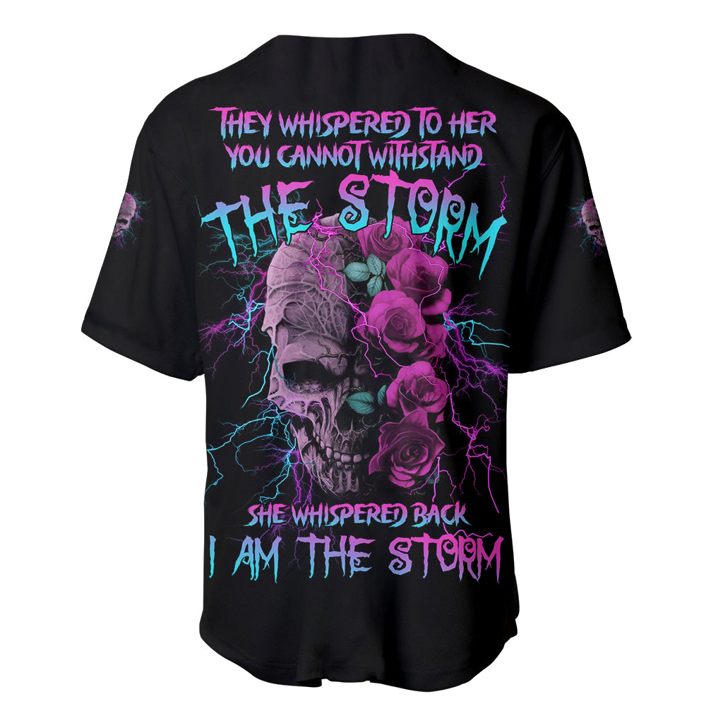 I Am The Storm Skull Rose Baseball Jersey I Am The Storm Skull Rose Baseball Jersey