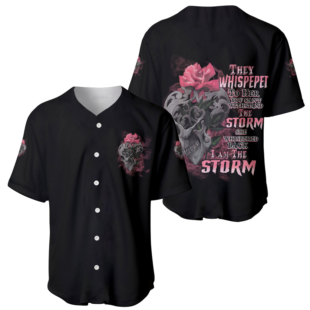 I Am The Storm Tattooed Skull Baseball Jersey I Am The Storm Tattooed Skull Baseball Jersey