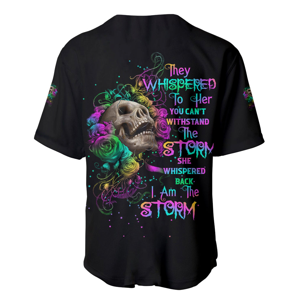 I Am The Storm Tie Dye Rose Baseball Jersey I Am The Storm Tie Dye Rose Baseball Jersey