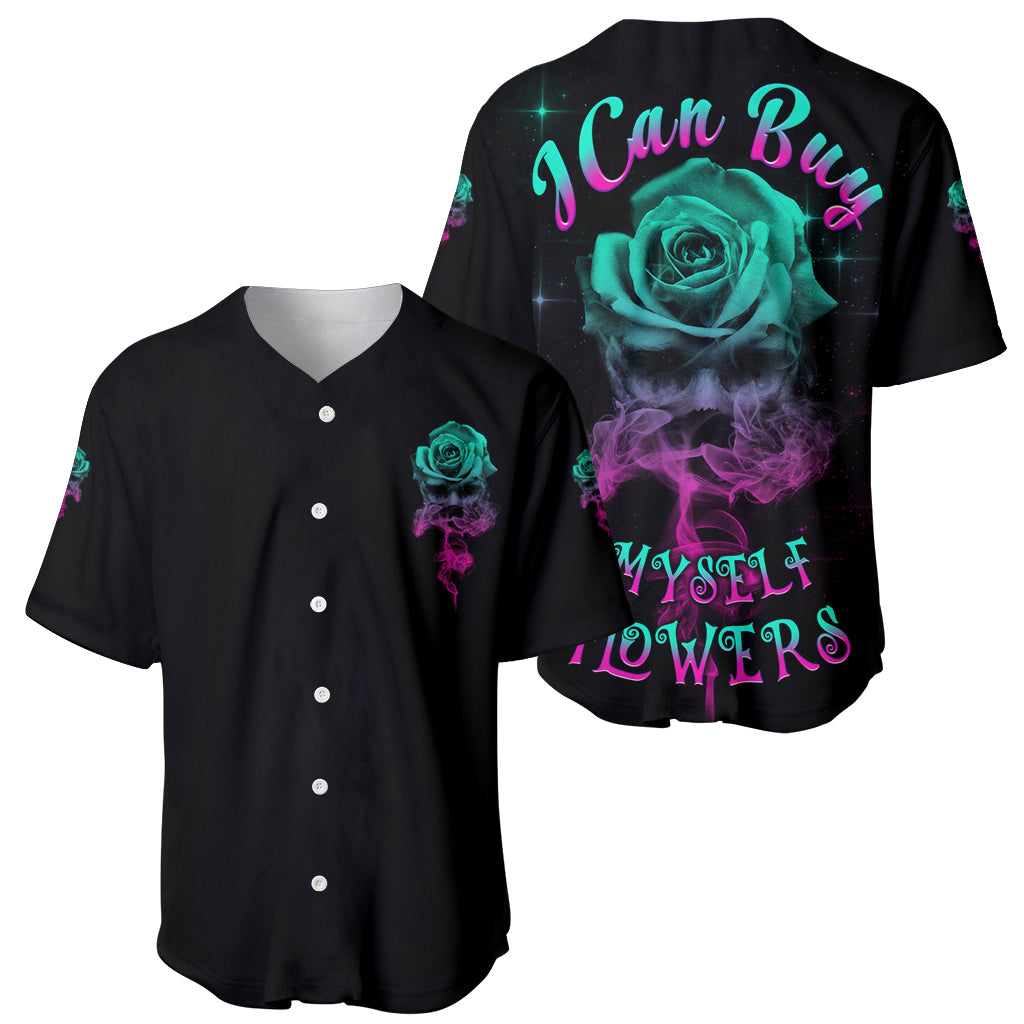 I Can Buy Myself Flowers Smoke Rose Baseball Jersey I Can Buy Myself Flowers Smoke Rose Baseball Jersey