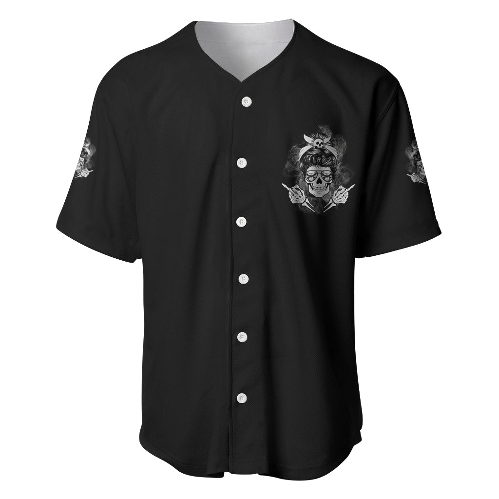 I Do What I Want Skull Black Baseball Jersey I Do What I Want Skull Black Baseball Jersey