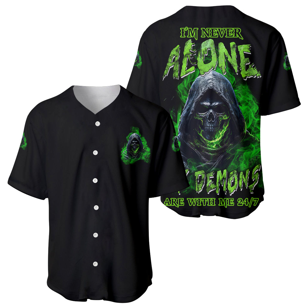 Im Never Alone My Demons Are With Baseball Jersey Im Never Alone My Demons Are With Baseball Jersey