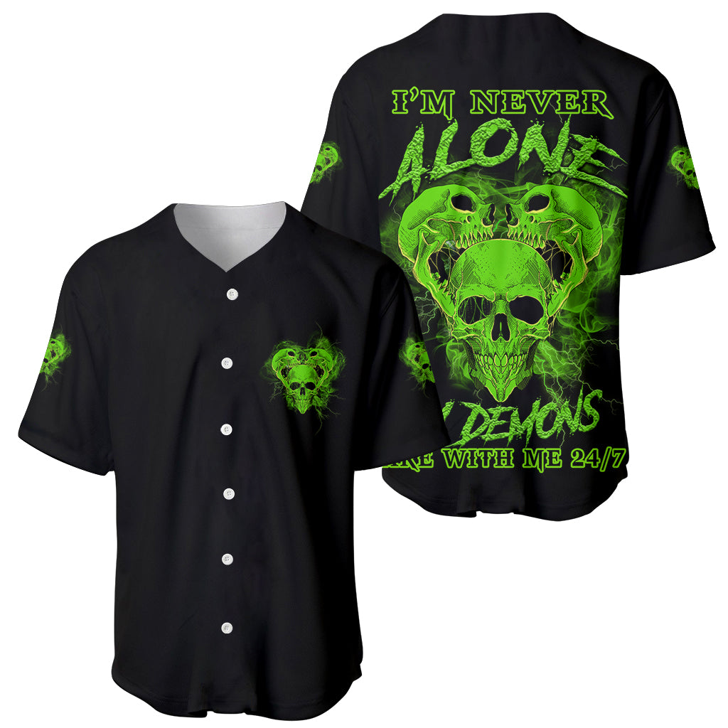 Im Never Alone Skull Demon_1 Baseball Jersey Im Never Alone Skull Demon_1 Baseball Jersey