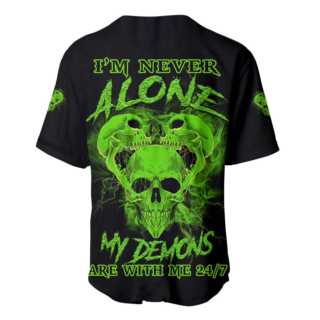 Im Never Alone Skull Demon_1 Baseball Jersey Im Never Alone Skull Demon_1 Baseball Jersey