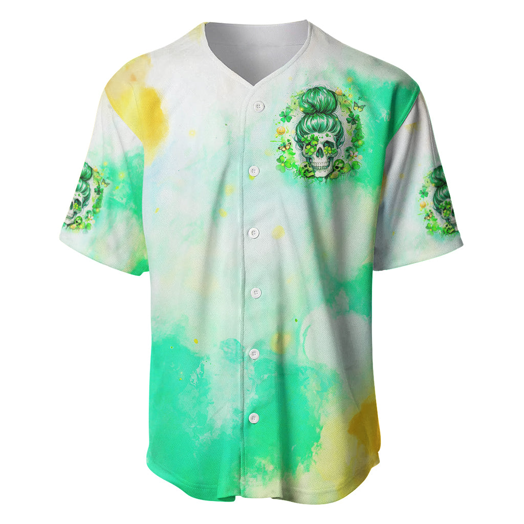 Irish Skull Oho Lucky Mama Baseball Jersey Irish Skull Oho Lucky Mama Baseball Jersey