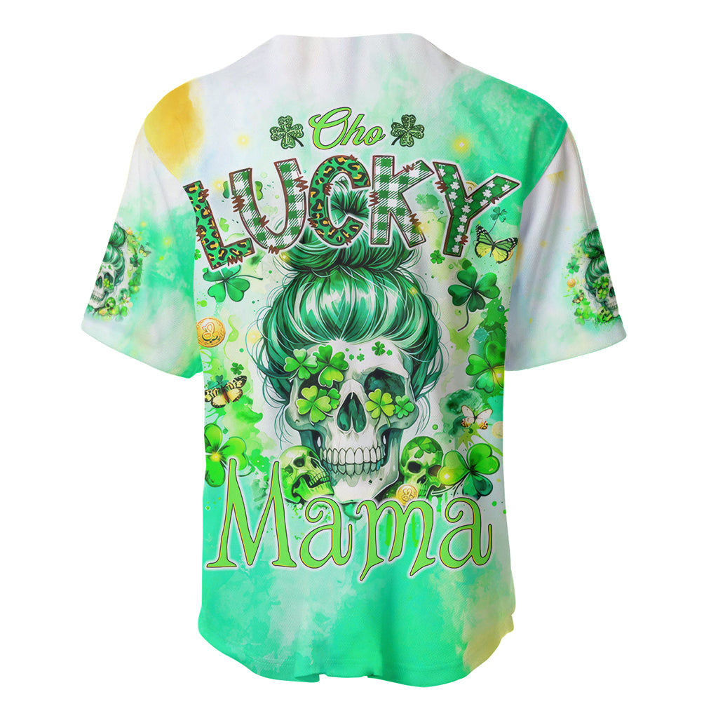 Irish Skull Oho Lucky Mama Baseball Jersey Irish Skull Oho Lucky Mama Baseball Jersey