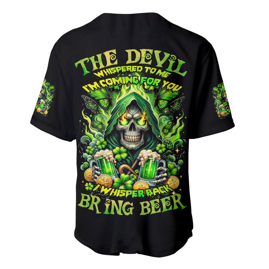 Irish Skull The Devil Whispered To Me Baseball Jersey Irish Skull The Devil Whispered To Me Baseball Jersey