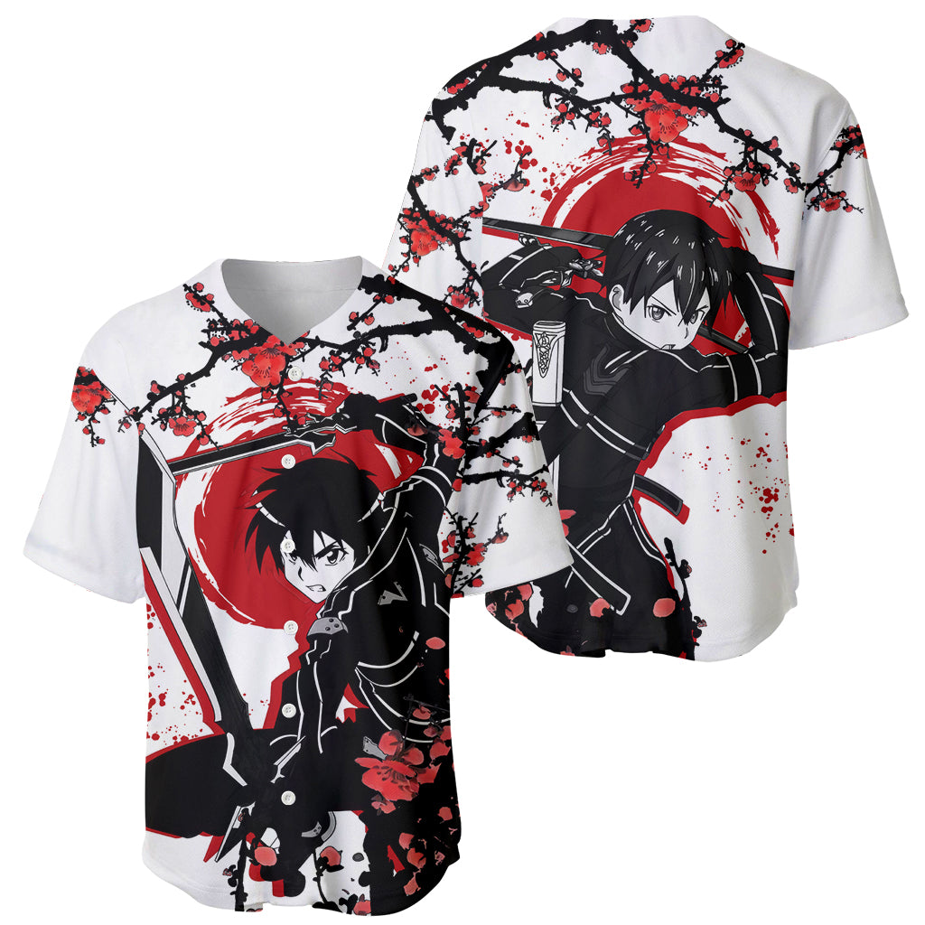 Kirito Sword Art Online Anime Baseball Jersey Kirito Sword Art Online Anime Baseball Jersey