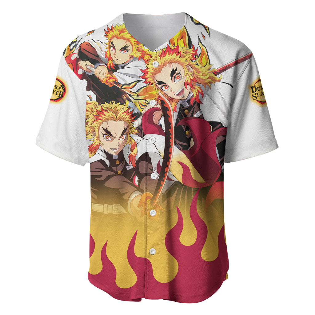 Kyojuro Rengoku Flame Hashira Anime Baseball Jersey Kyojuro Rengoku Flame Hashira Anime Baseball Jersey