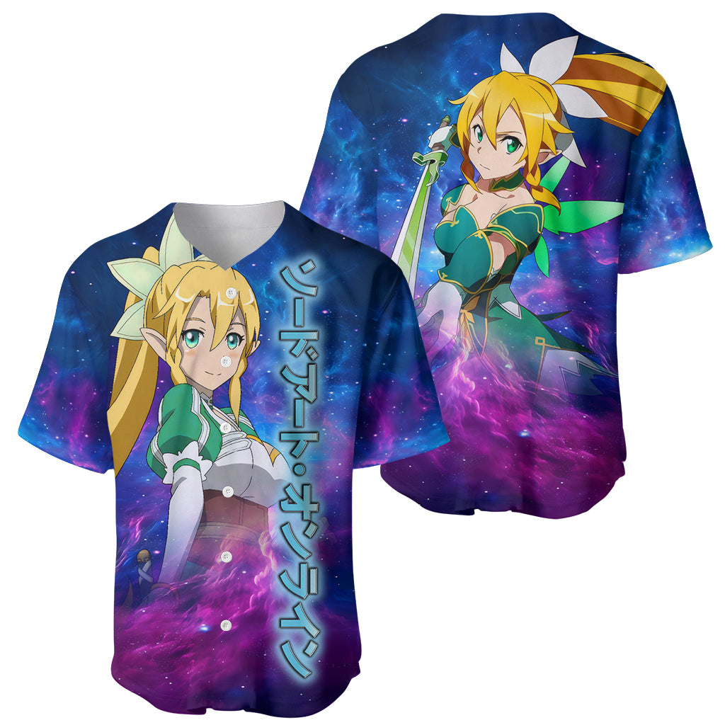 Leafa Sword Art Baseball Jersey Leafa Sword Art Baseball Jersey