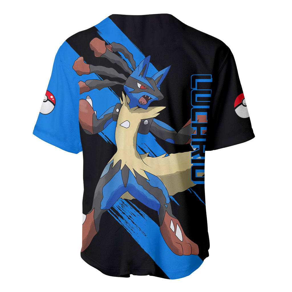Lucario Mix Mega Evolved Baseball Jersey Lucario Mix Mega Evolved Baseball Jersey