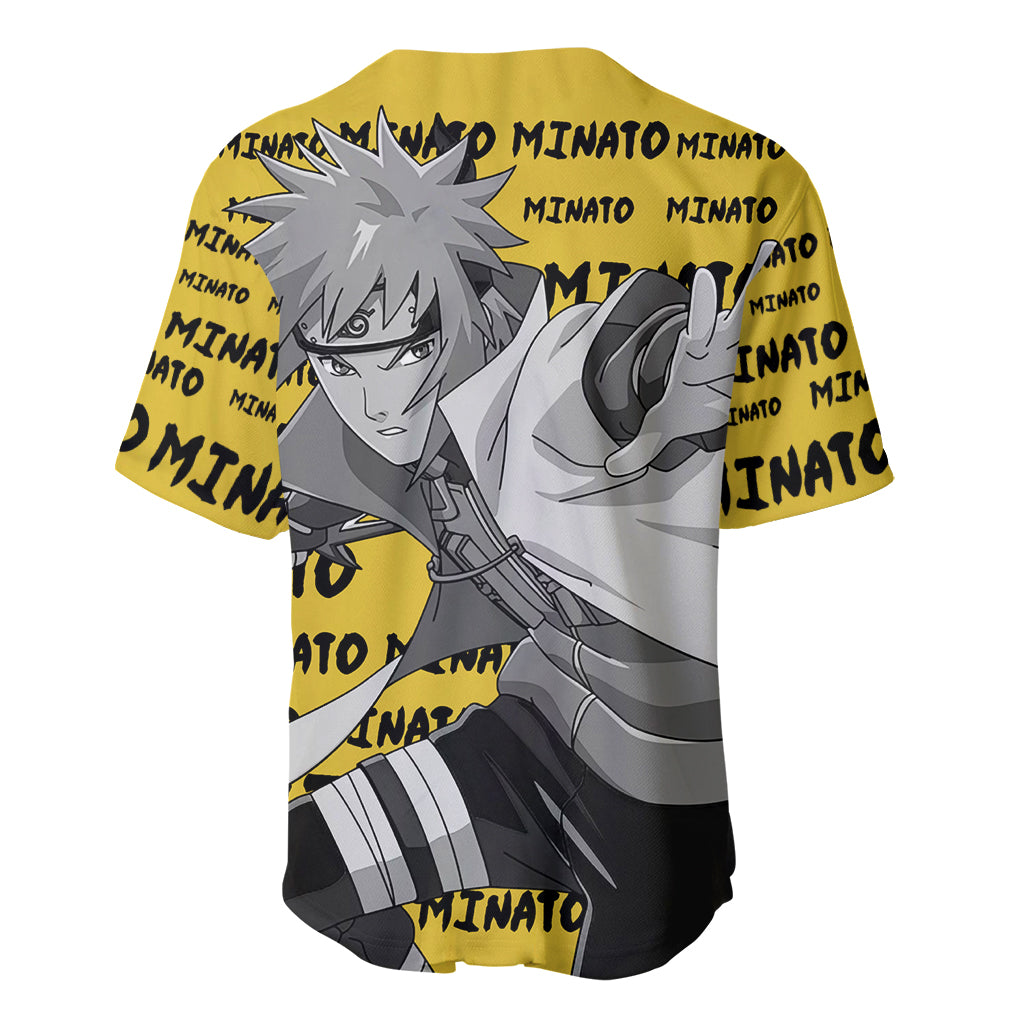 Minato Namikaze Anime Style Manga Baseball Jersey Minato Namikaze Anime Style Manga Baseball Jersey