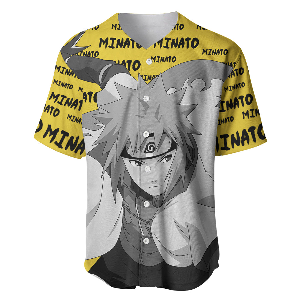 Minato Namikaze Anime Style Manga Baseball Jersey Minato Namikaze Anime Style Manga Baseball Jersey