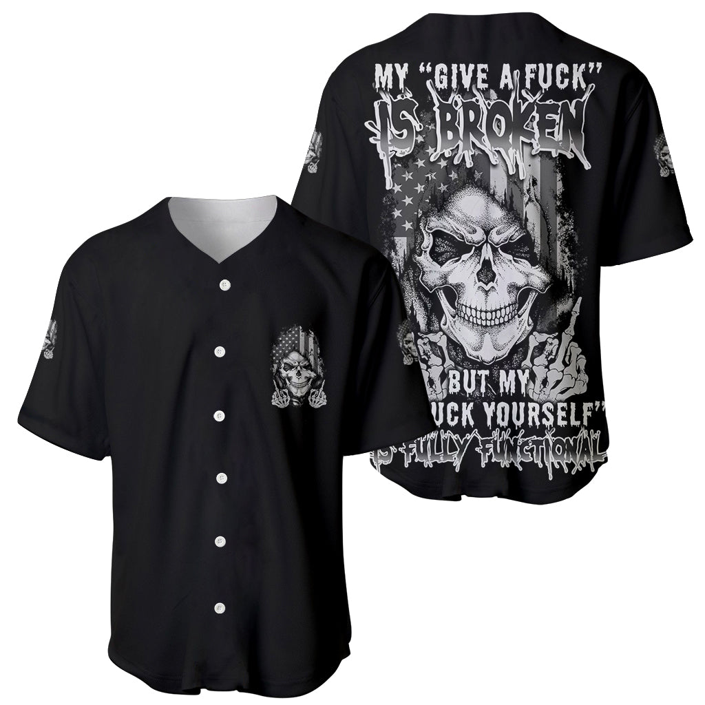My Give A F Mad Skull Baseball Jersey My Give A F Mad Skull Baseball Jersey