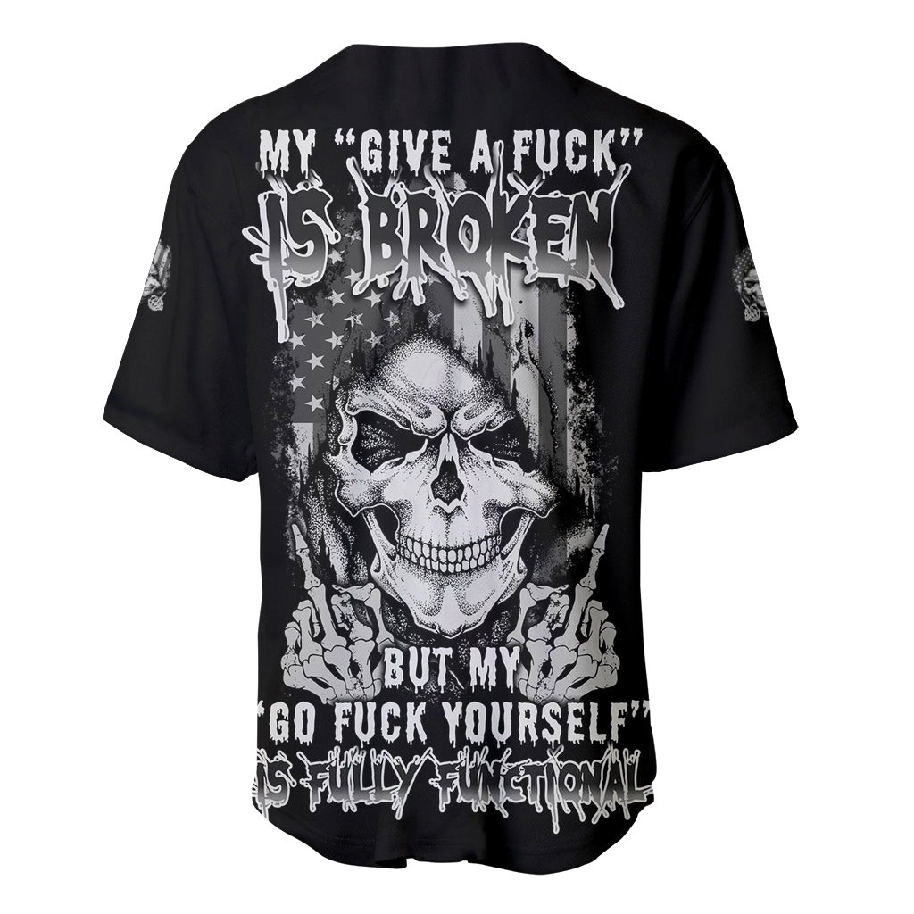 My Give A F Mad Skull Baseball Jersey My Give A F Mad Skull Baseball Jersey