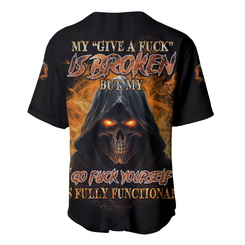 My Give A F Reaper Fire All Baseball Jersey My Give A F Reaper Fire All Baseball Jersey