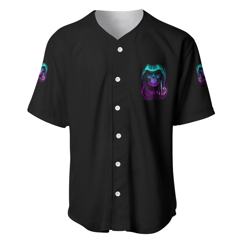 My Give A F Reaper Purple Baseball Jersey My Give A F Reaper Purple Baseball Jersey
